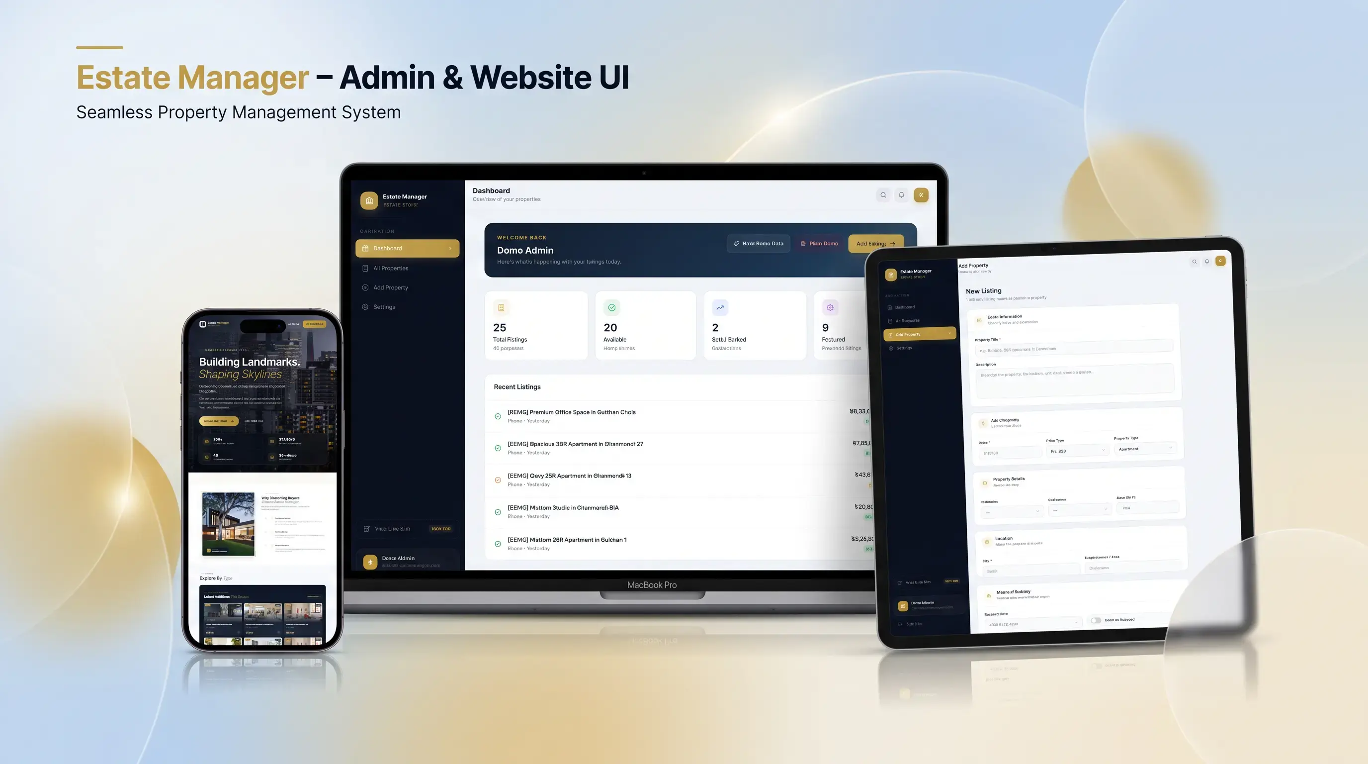 EstateManager — Cloud-Based Property Management System