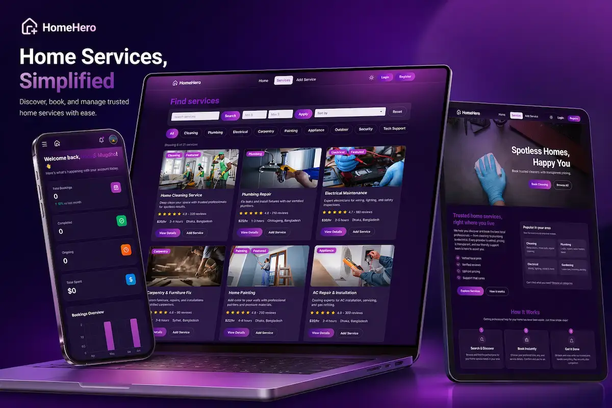HomeHero mockup
